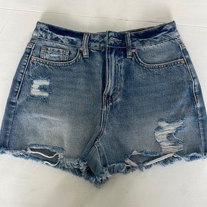 Cute distressed denim cut off jean shorts